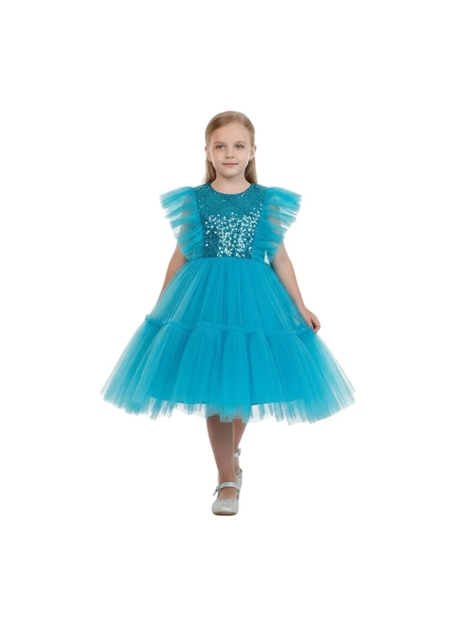 دىدانيالا فستان حفلات أليس بفراشات باللون الأزرق السماوي